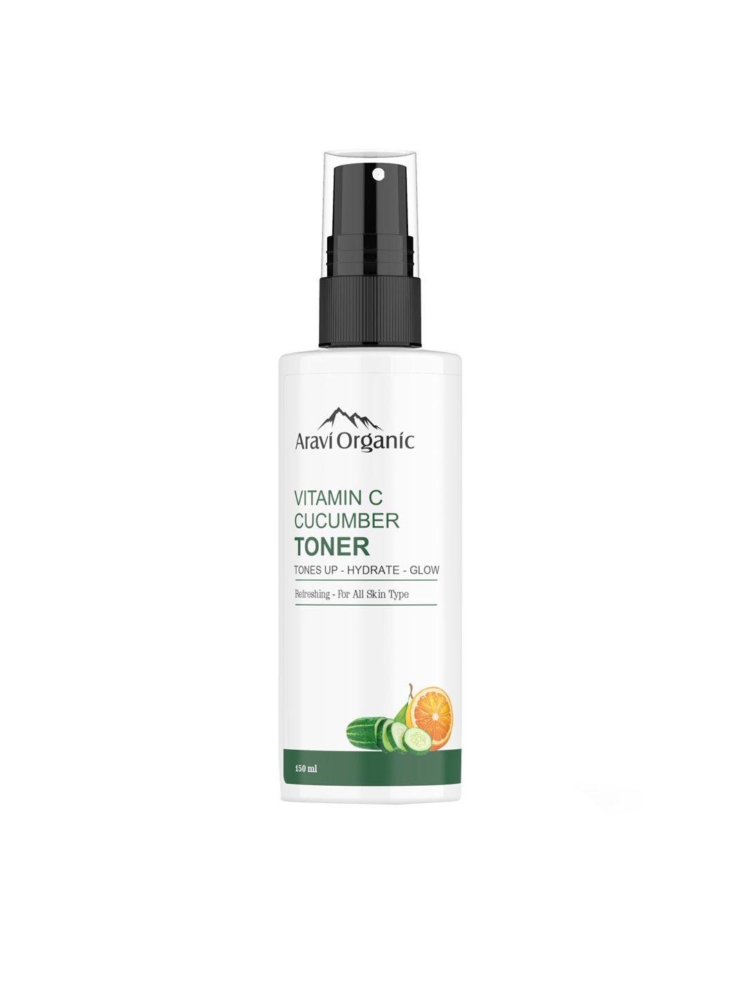 aravi organic cucumber & vitamin c natural face mist for skin pore tightening - 150ml