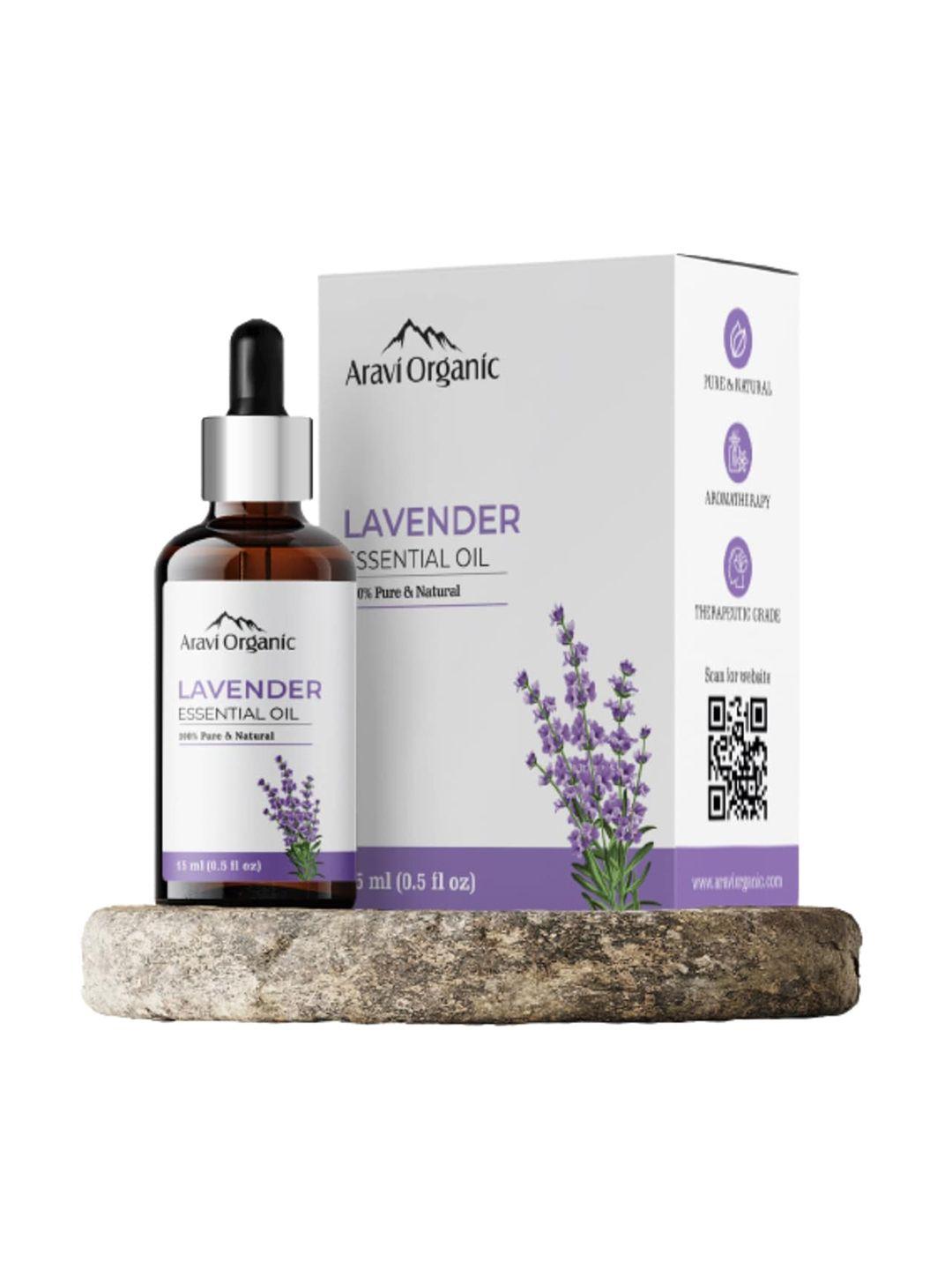 aravi organic lavender essential body oil for skin & hair - 15 ml