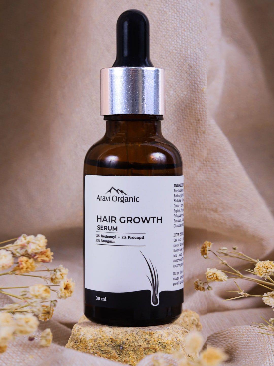 aravi organic redensyl 3% + anagain 2% advanced hair growth serum 30ml