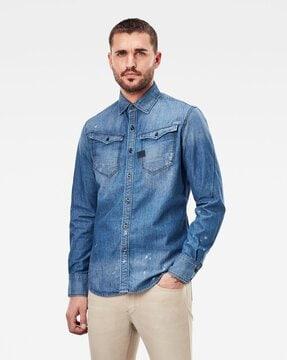 arc 3d washed slim fit shirt