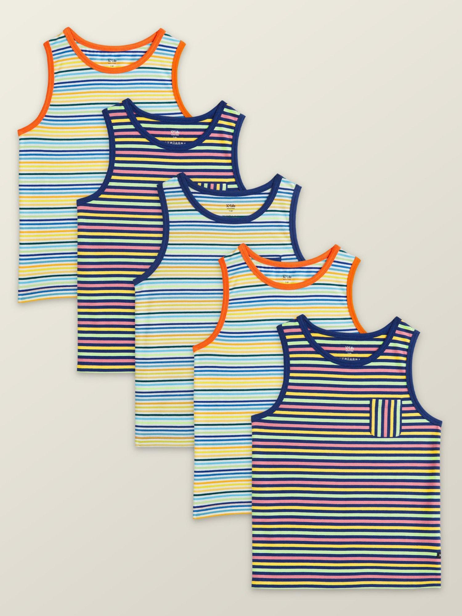 arcade combed cotton outer vest (set of 5)