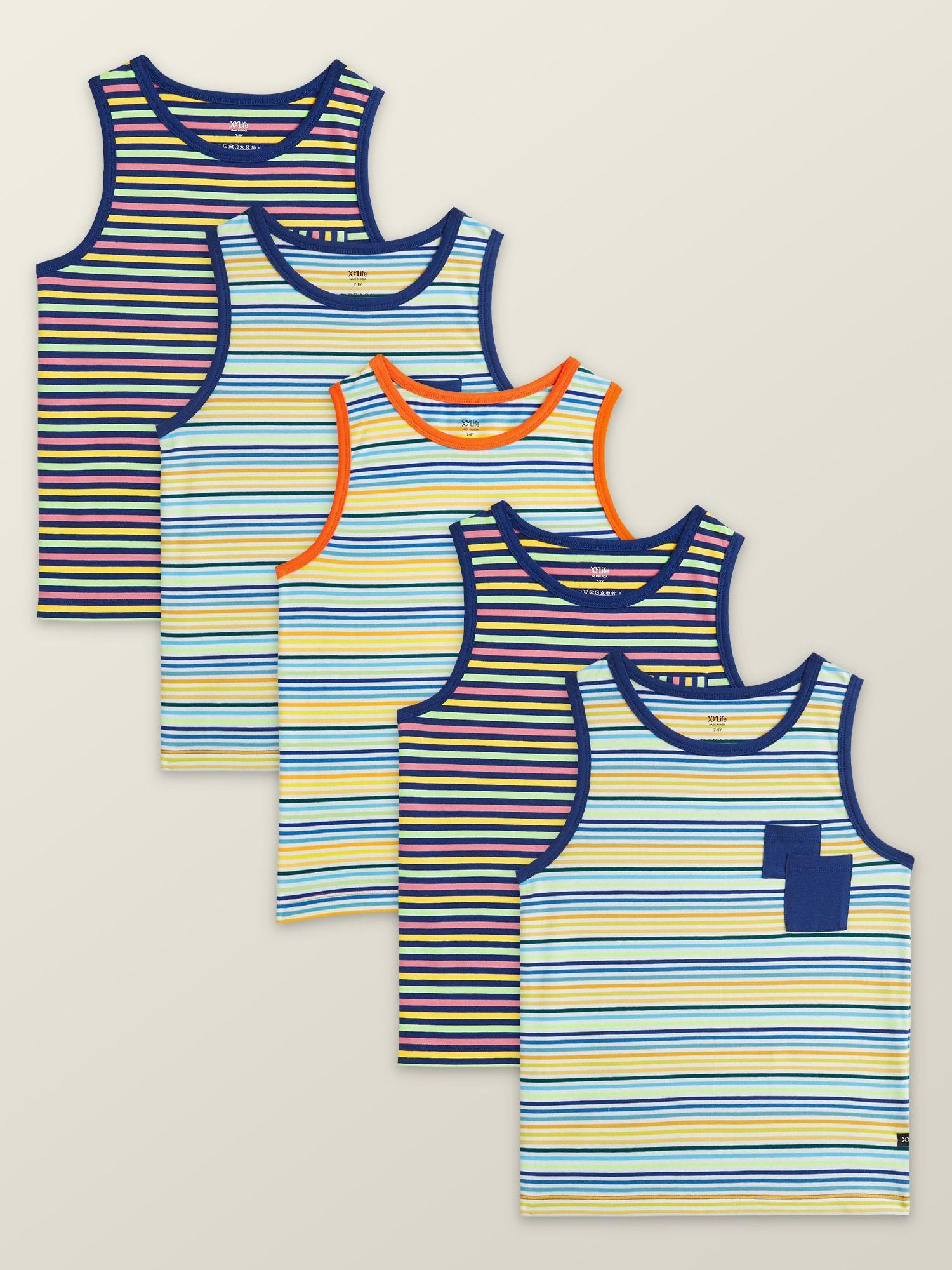 arcade combed cotton outer vest (set of 5)