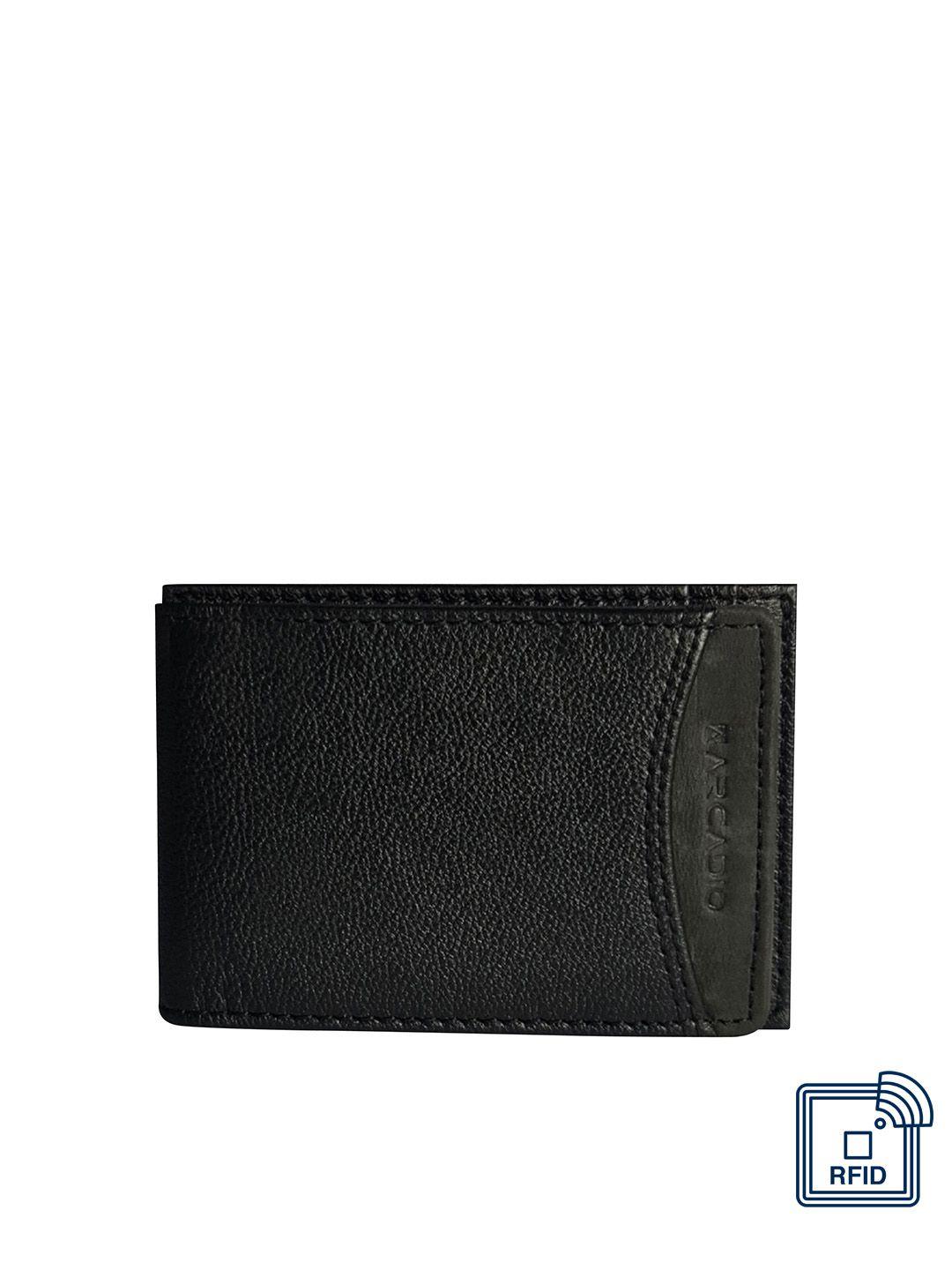 arcadio men black leather money clip