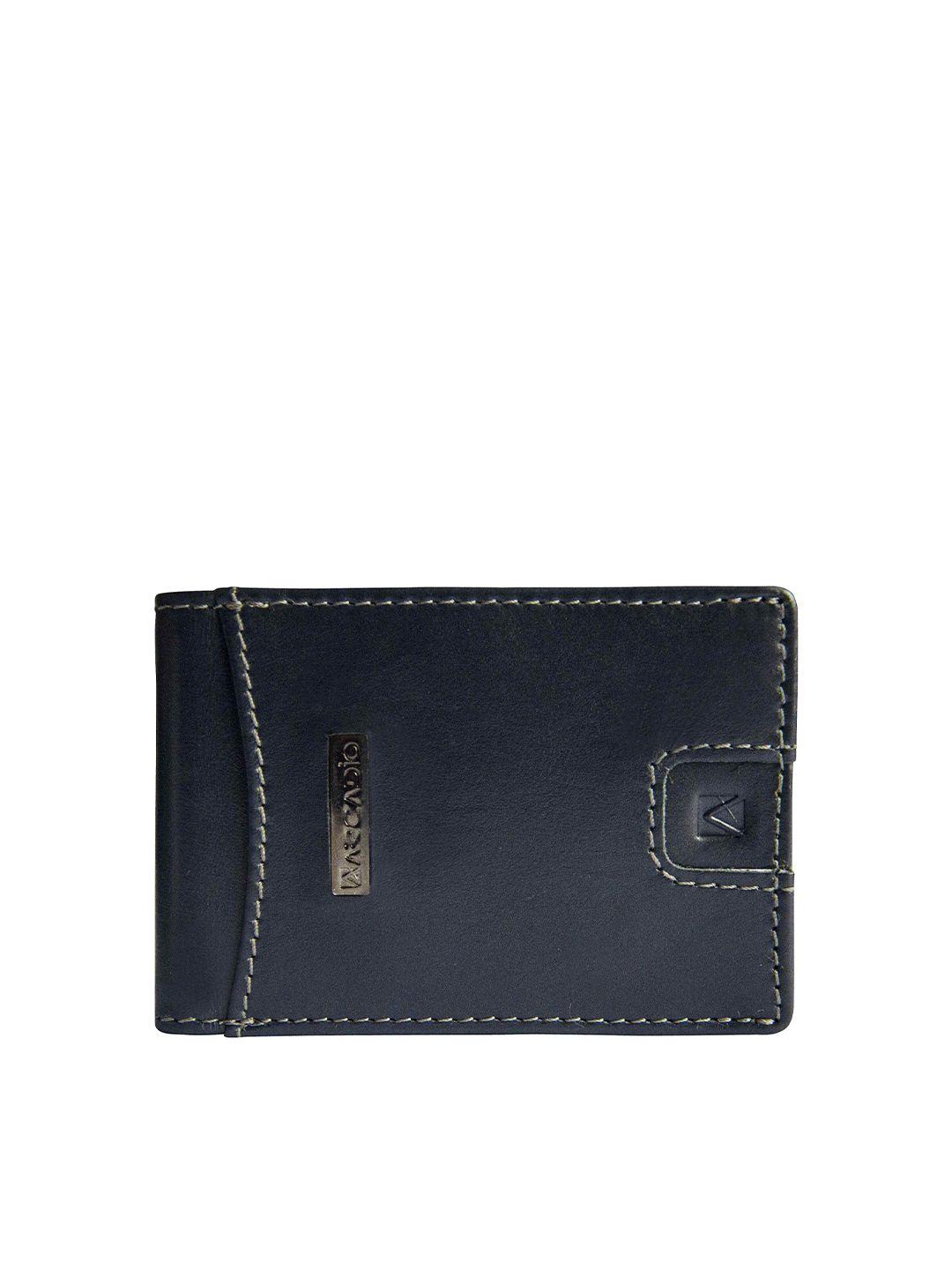 arcadio men blue leather two fold wallet