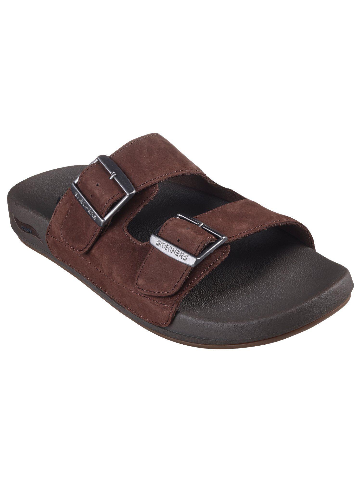 arch fit pro sandal brown sliders