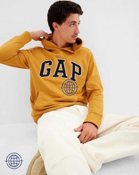 arch logo print hoodie