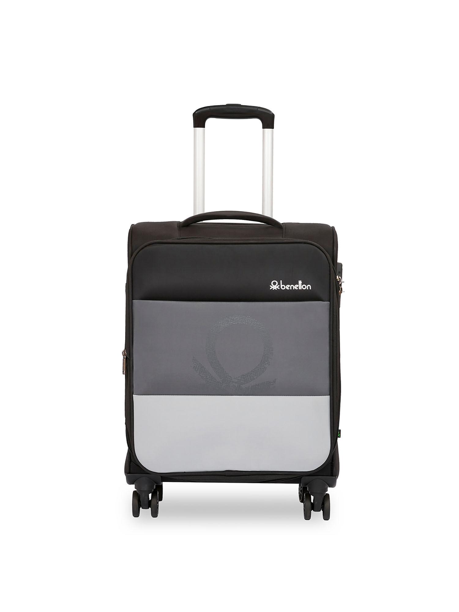 archimedes unisex soft luggage black, grey, 58 cm trolley bag