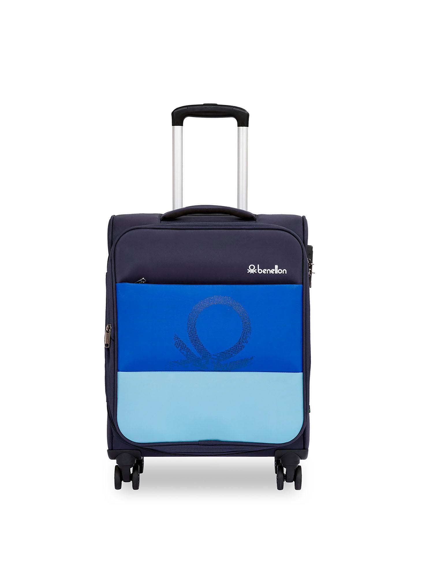 archimedes unisex soft luggage navy blue,teal 58 cm trolley bag