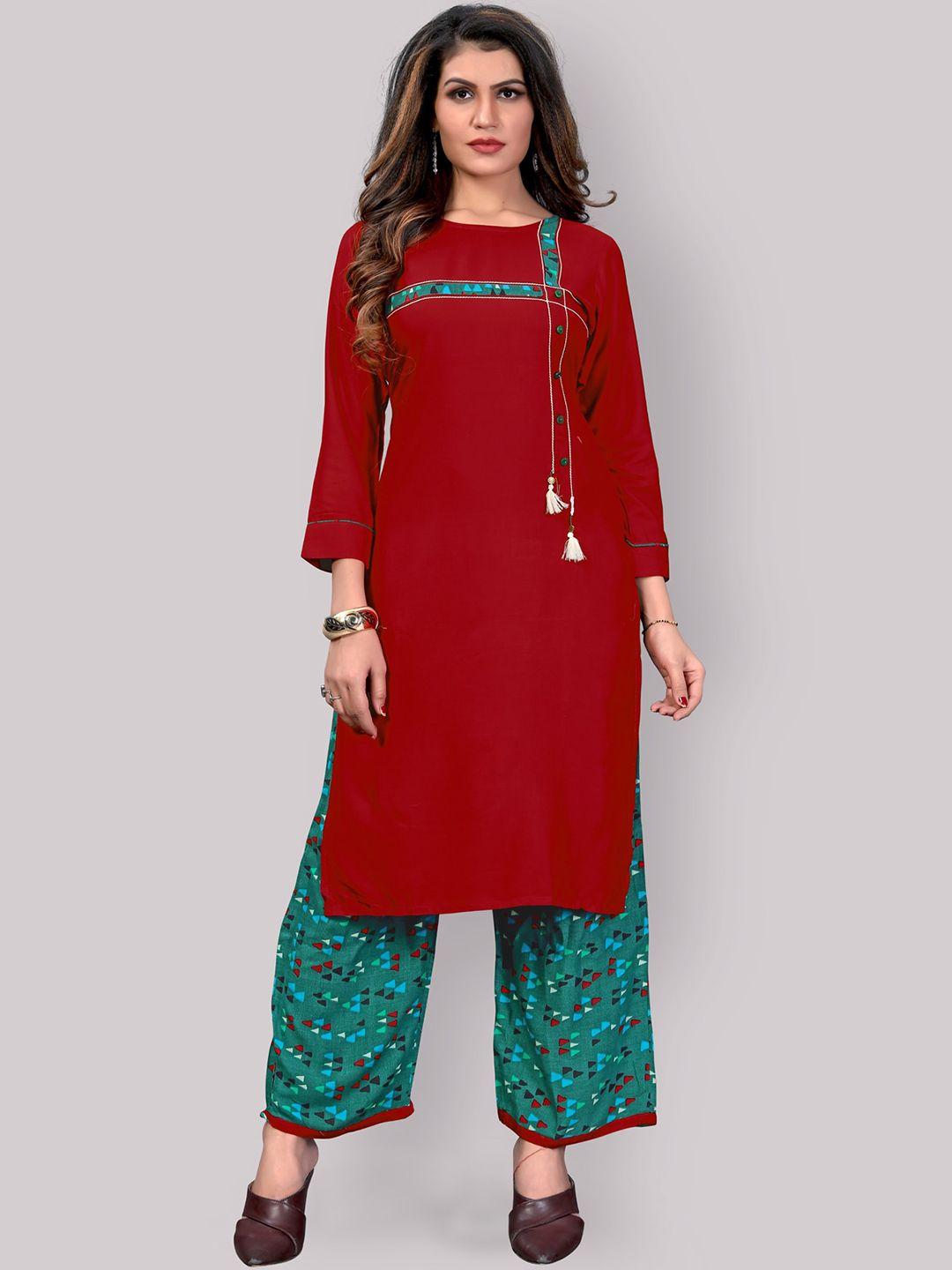 archittam straight kurta with palazzos