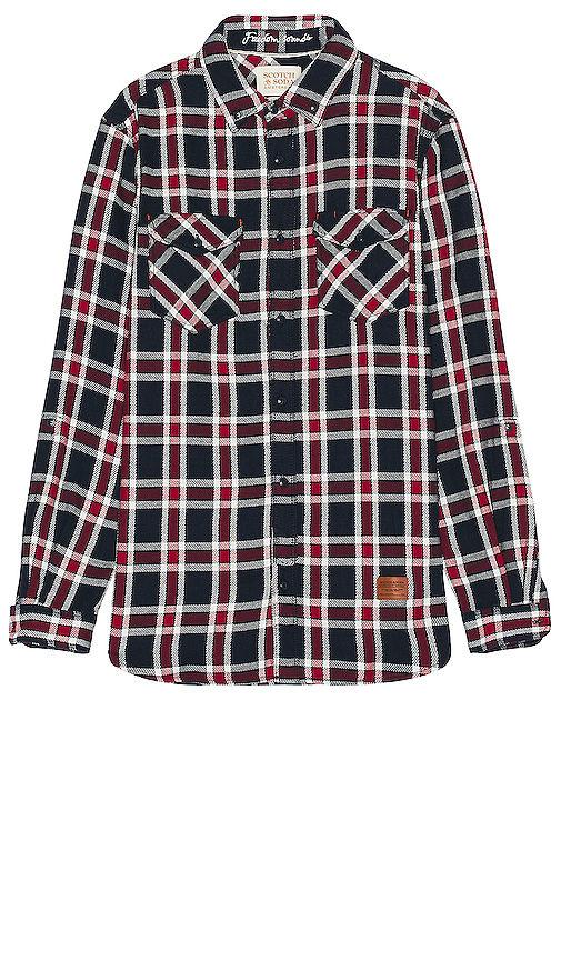 archive double face twill check shirt