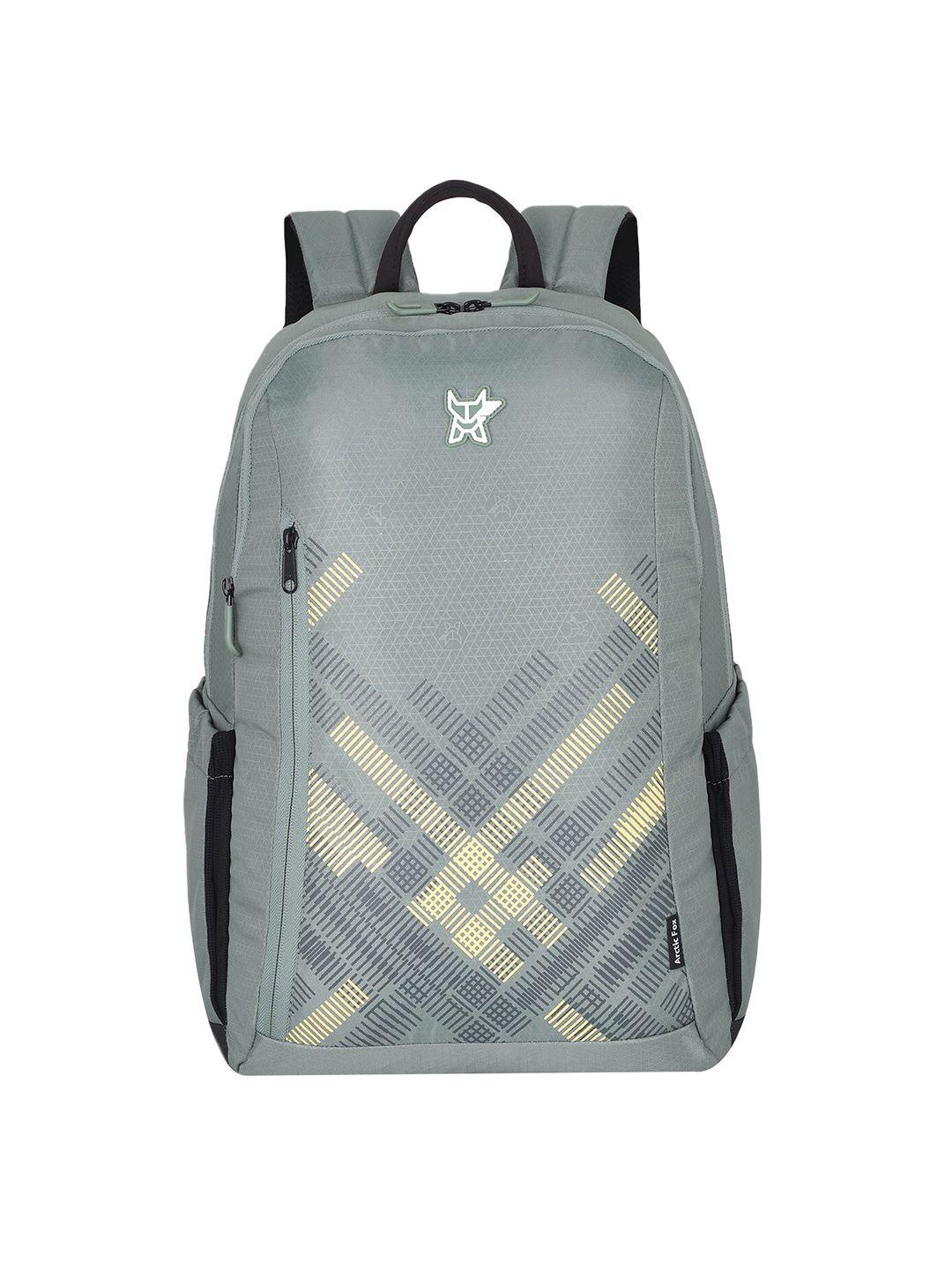 arctic fox criss-cross printed padded laptop backpack