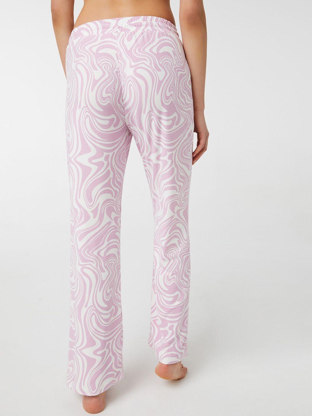 ardene women abstract printed drawstring lounge pants