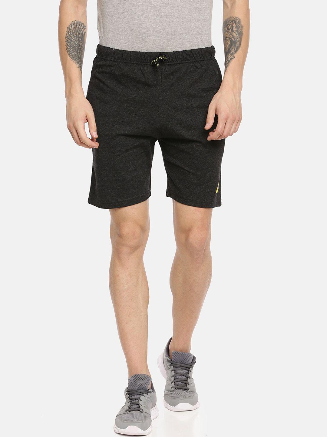 ardeur men charcoal grey cotton sports shorts