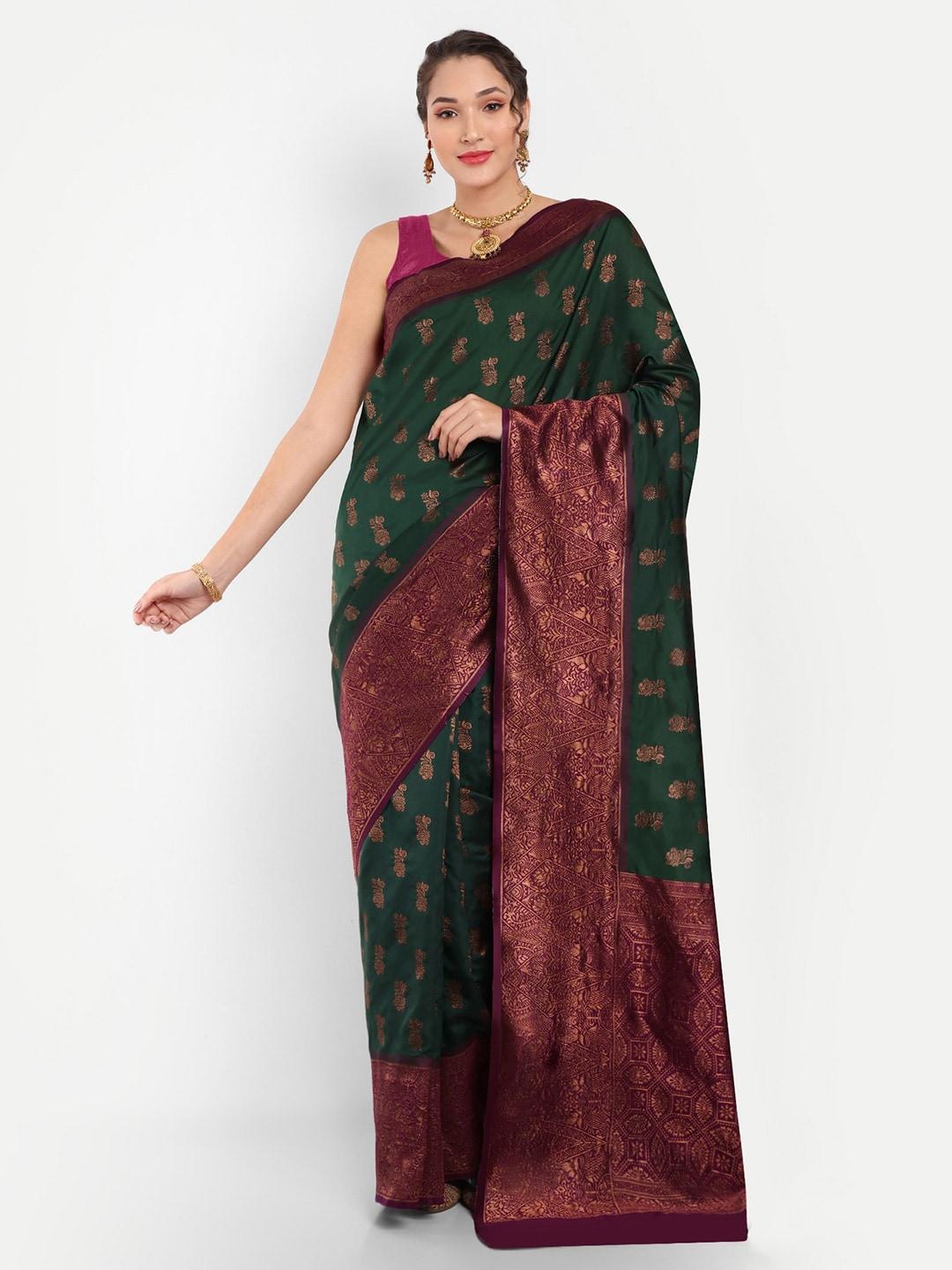 areca designer ethnic motifs woven design zari kanjeevaram saree