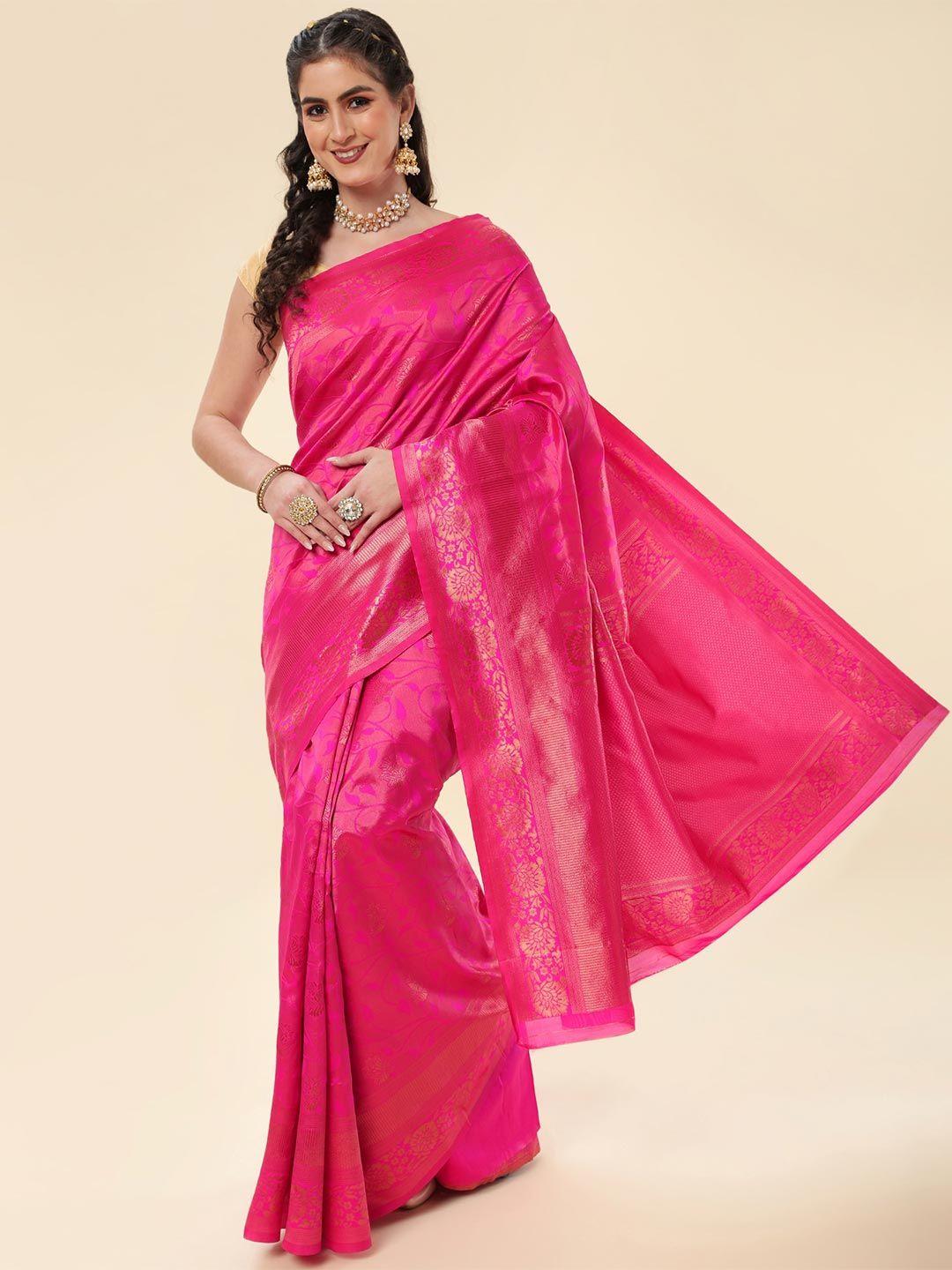 areca designer floral woven design zari banarasi saree