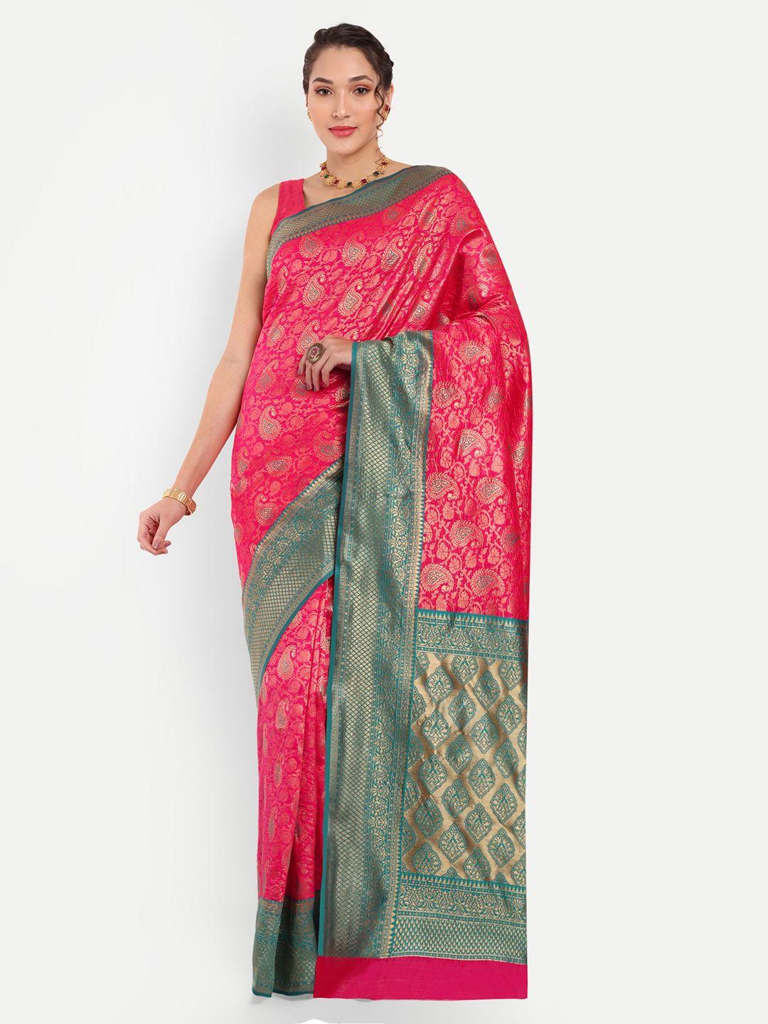 areca designer paisley woven design zari banarasi saree