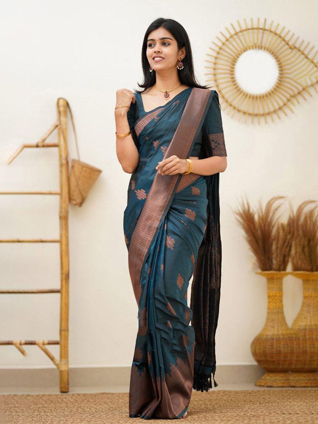 areca designer woven design zari silk blend banarasi saree