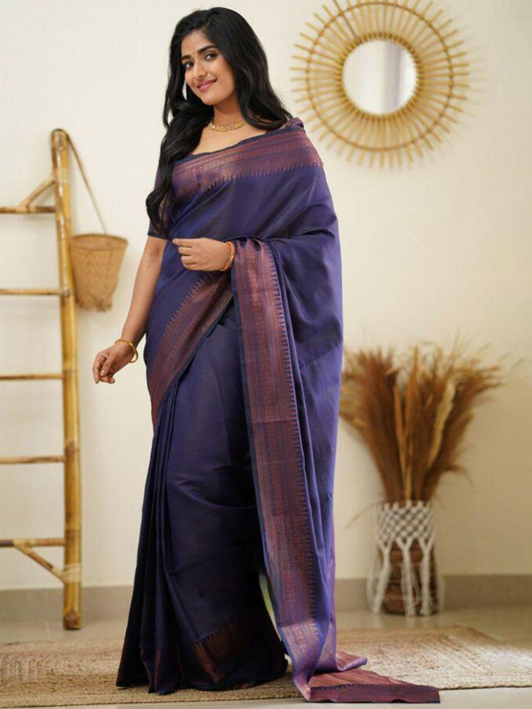 areca designer zari silk blend banarasi saree