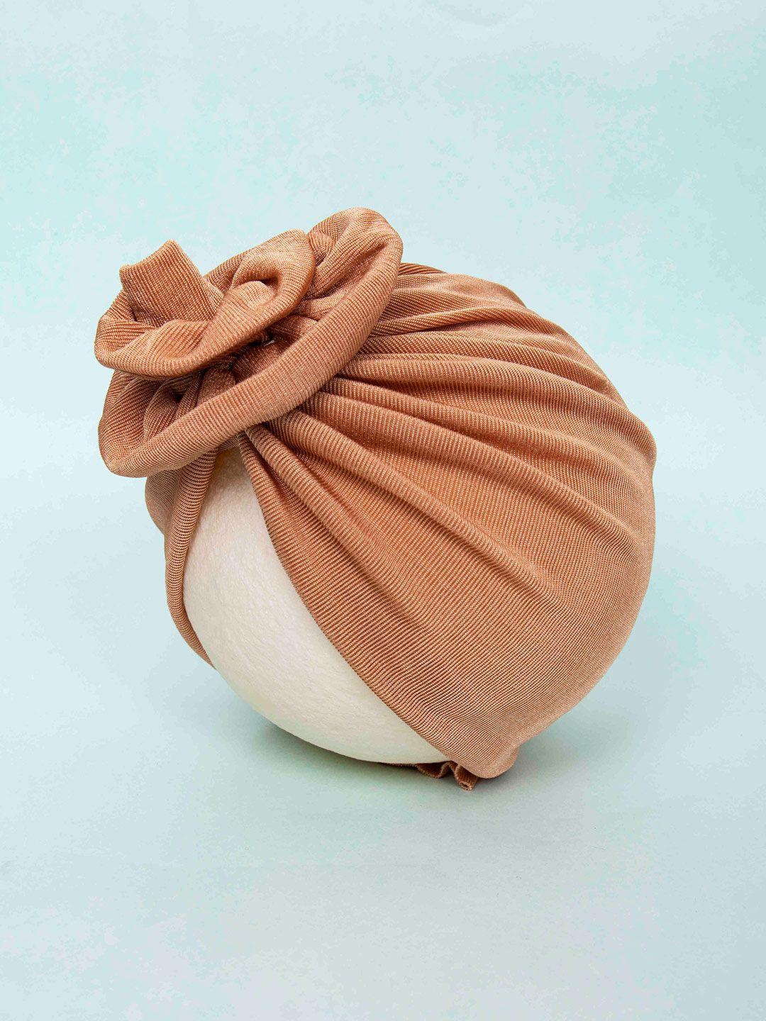 arendelle girls brown turban caps for babies