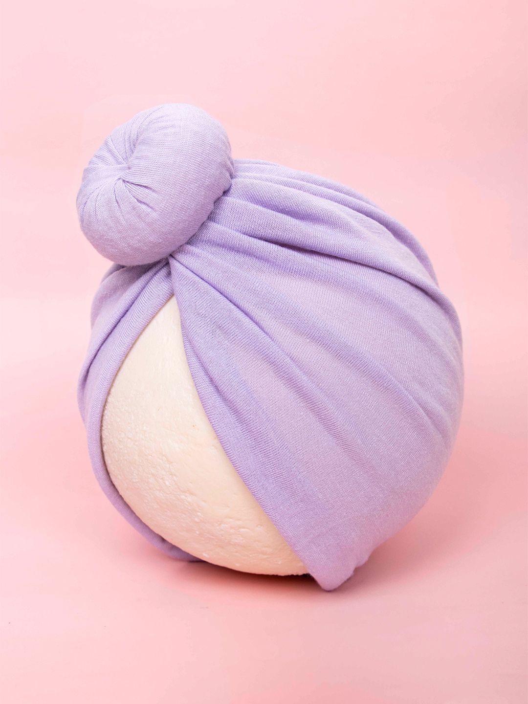 arendelle girls lavender turban cap for babies