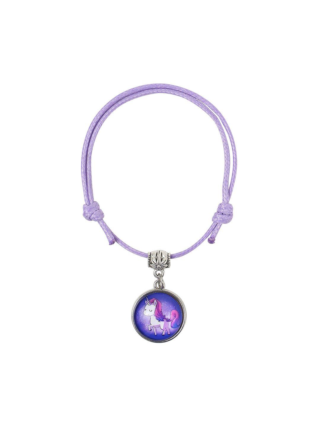 arendelle girls purple unicorn charm bracelet