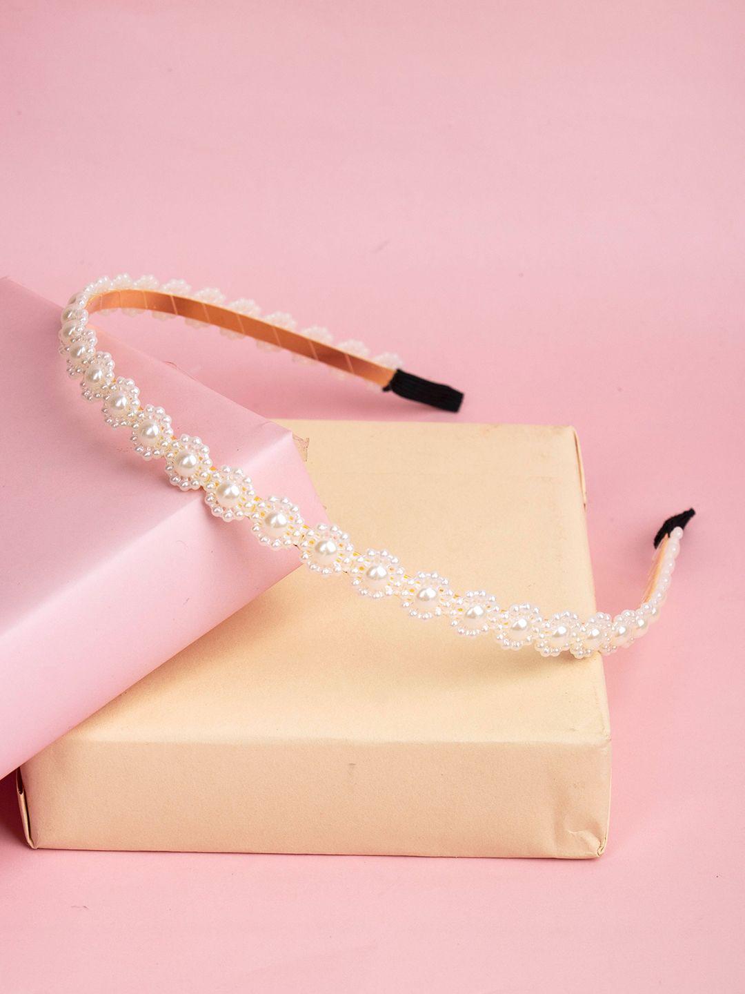 arendelle girls white pearl hairband
