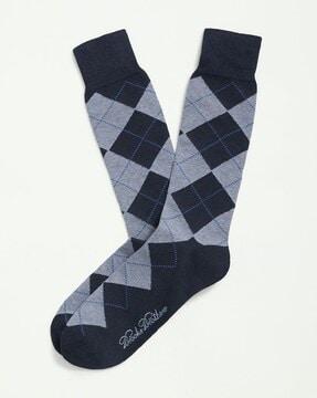 argyle print socks