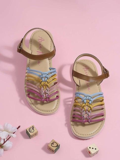 aria nica kids ally brown casual sandals