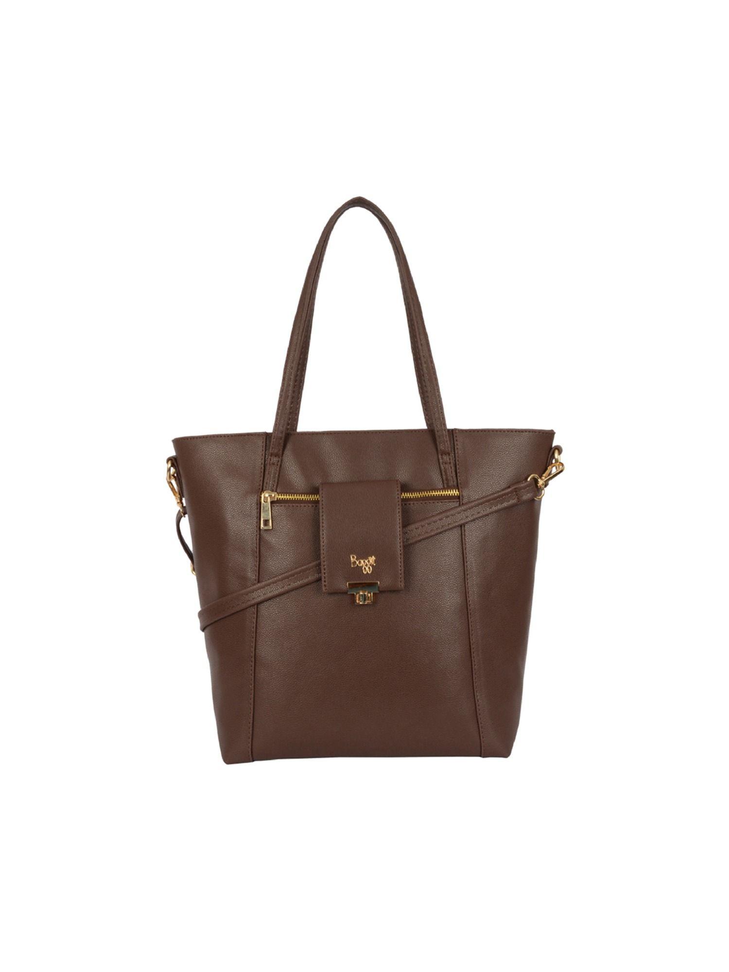 ariah lk large brown tote bag