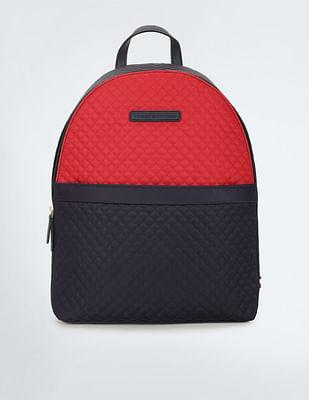 arianna colour block quilted dome backpack