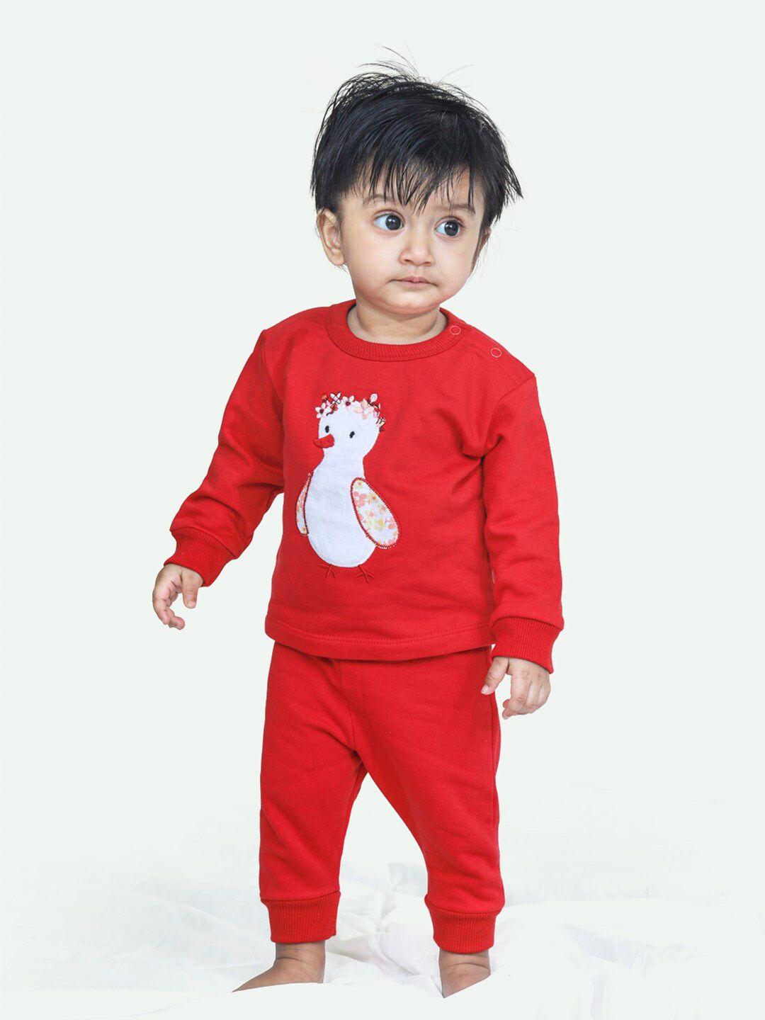 ariel infants cotton fleece t-shirt with pyjamas