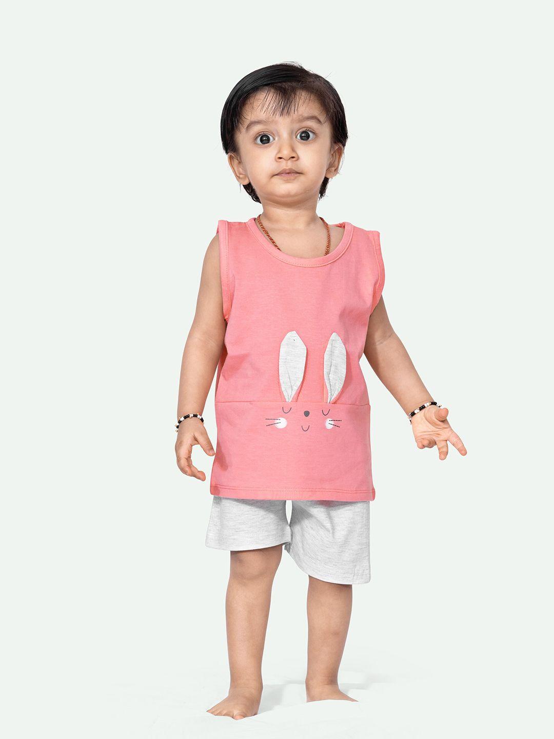 ariel kids printed t-shirt with shorts