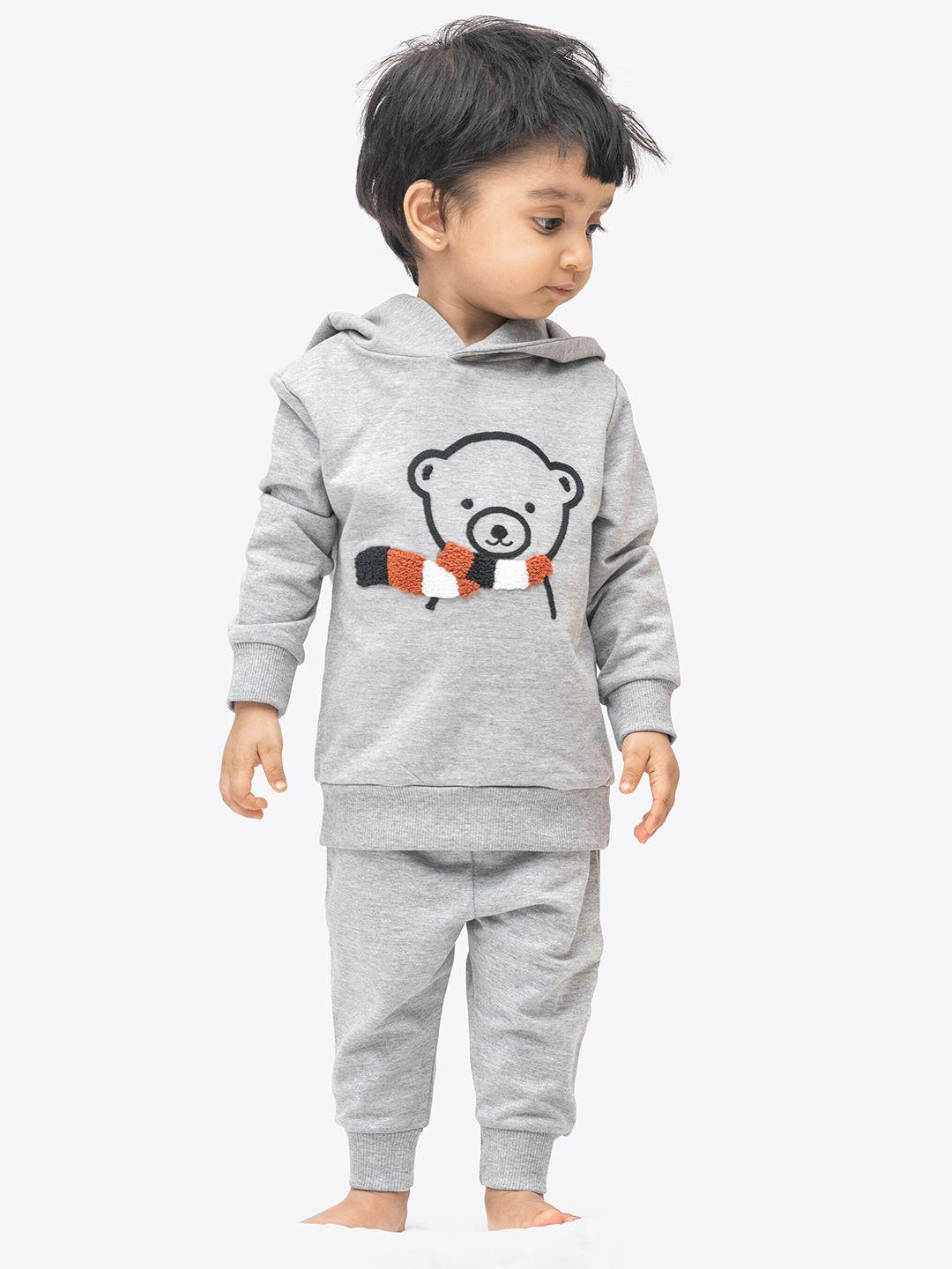 ariel unisex kids graphic printed hooded pure cotton sweatshirt & pyjamas