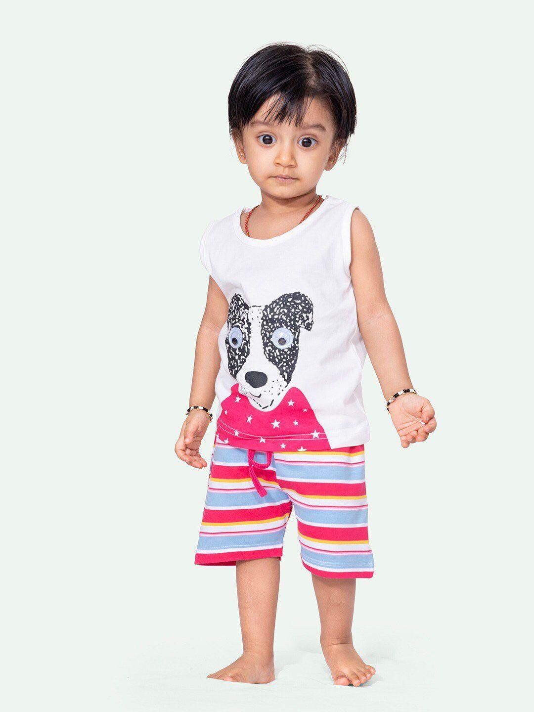 ariel unisex kids printed t-shirt with shorts