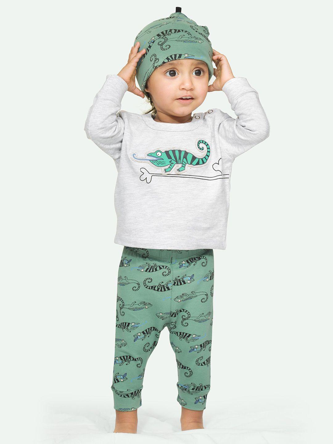 ariel infant kids printed pure cotton t-shirt with pyjamas