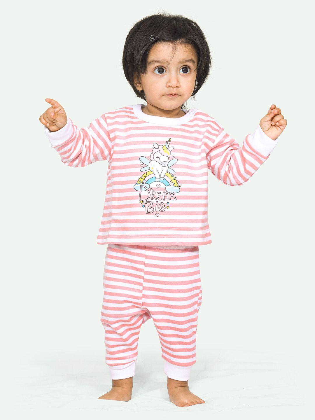 ariel infant kids printed pure cotton t-shirt with pyjamas