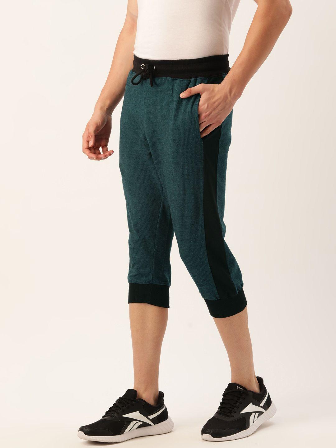 arise-men-teal-green-solid-3/4th-shorts