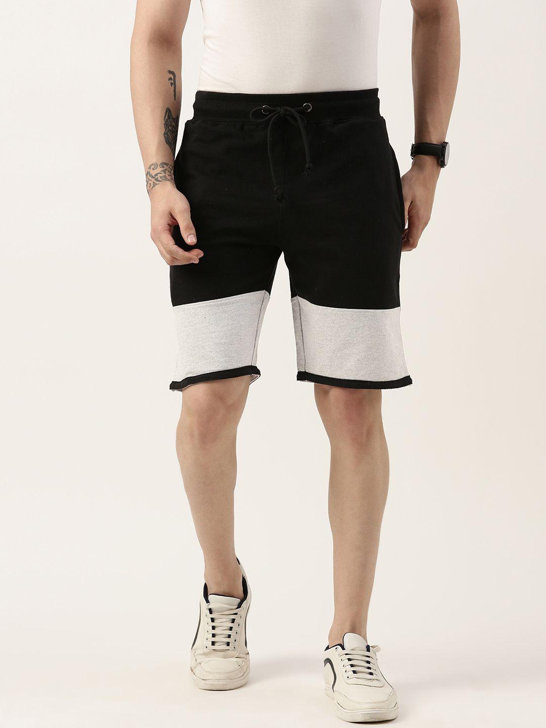 arise colourblocked regular fit shorts
