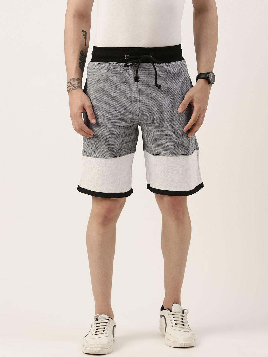 arise colourblocked regular fit shorts