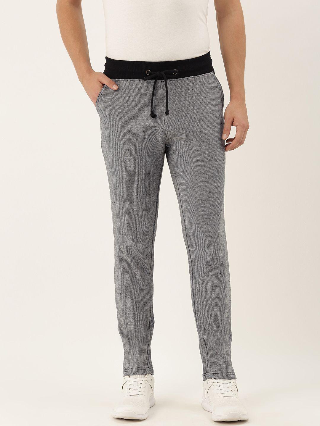 arise men grey melange solid track pants