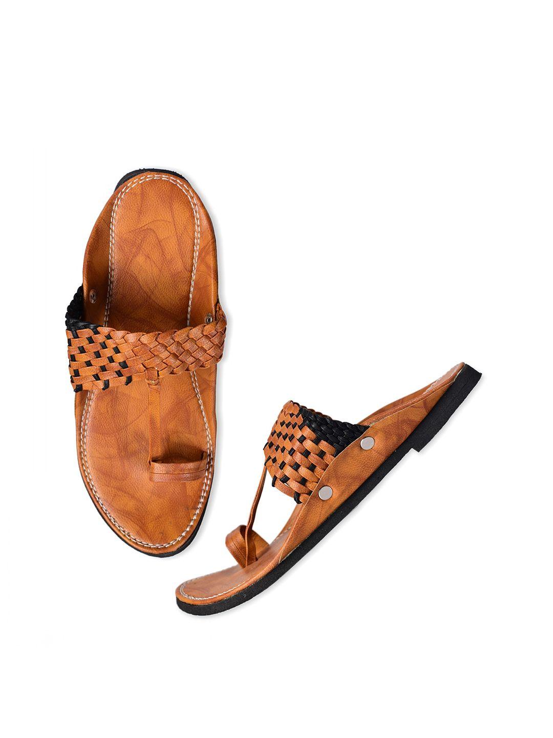 aristitch men tan leather comfort sandals