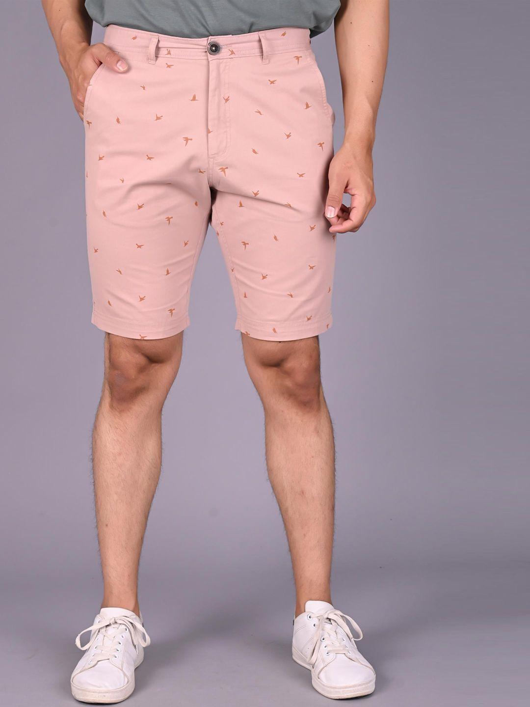 aristitch men conversational printed mid-rise cotton sports shorts
