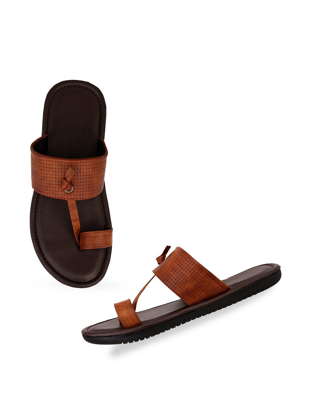 aristitch men textured leather comfort sandals