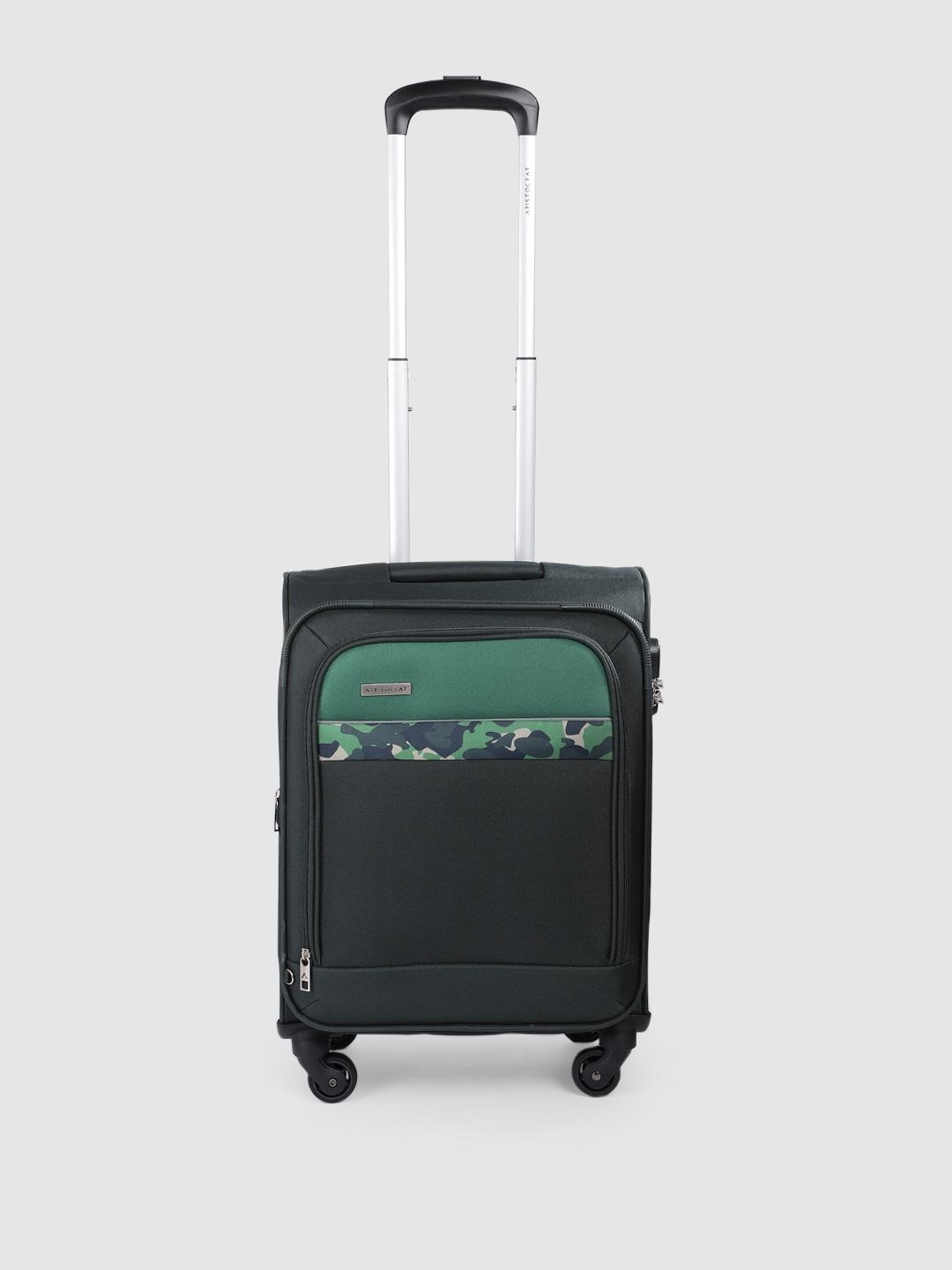 aristocrat camouflage print cabin trolley suitcase