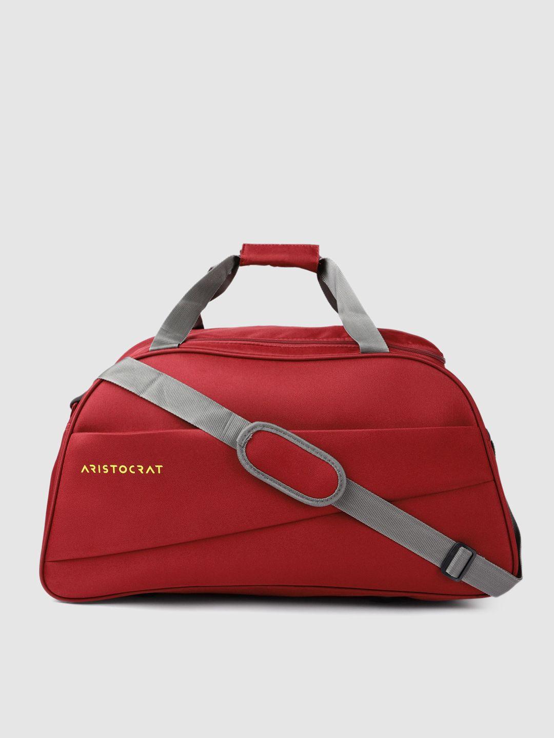 aristocrat red solid medium duffel bag