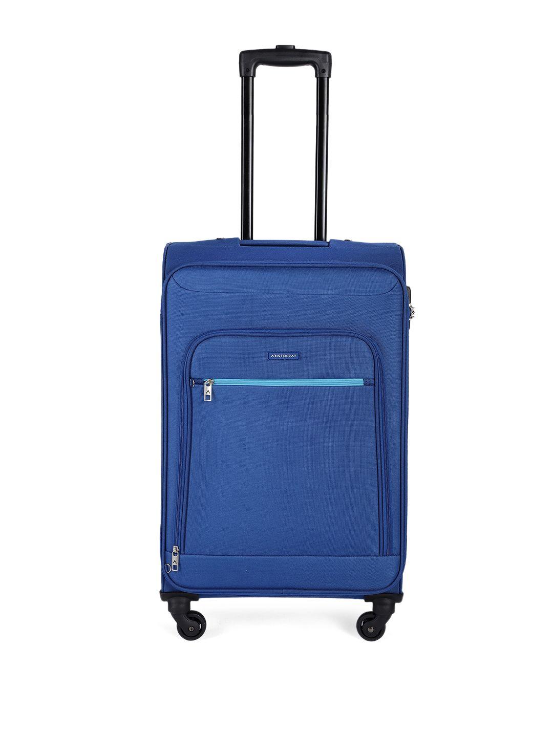 aristocrat solid nile exp strolly medium luggage trolley suitcase - 64 cm