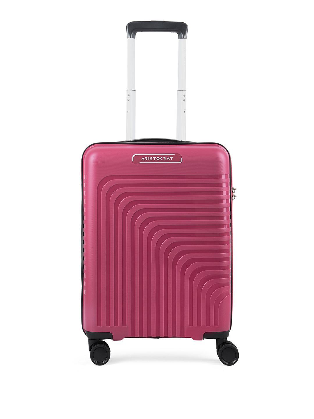 aristocrat textured hard-sided cabin trolley suitcase