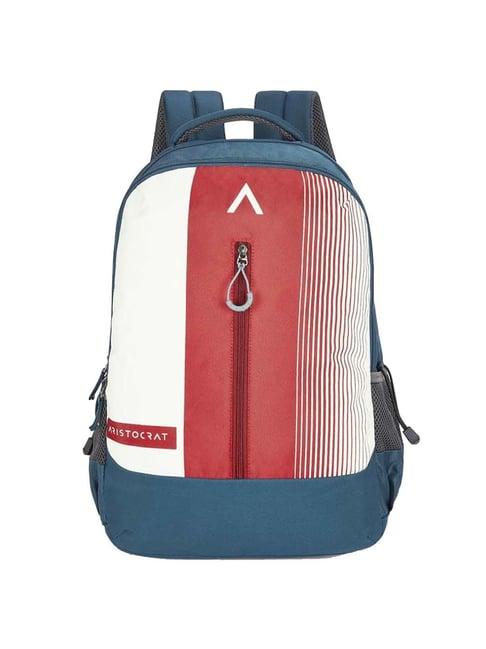 aristocrat 31 ltrs red & blue medium backpack