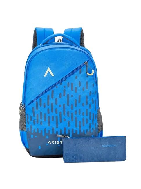 aristocrat 32 ltrs blue medium backpack