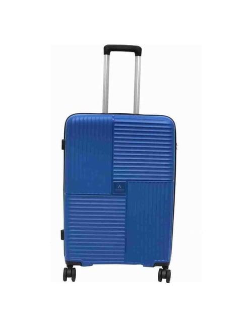 aristocrat alliance blue striped hard medium trolley bag - 46 cm